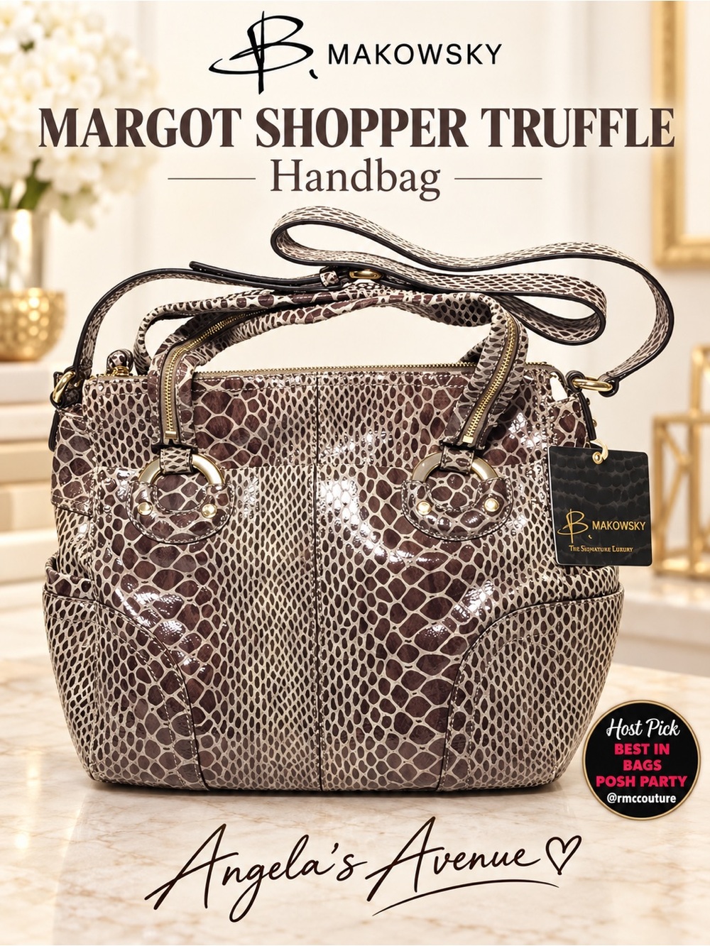 b. MakowskyMargot Shopper TRUFFLE Handbag 🎉HOST PICK🎉 NEW